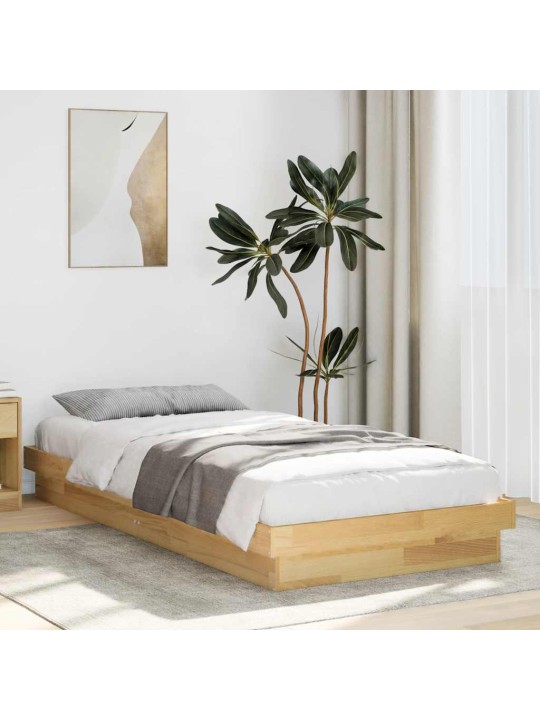 Sängynrunko ilman patjaa 100x200 cm massiivitammea
