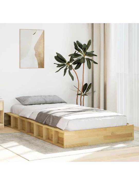Sängynrunko ilman patjaa 90x200 cm massiivipuutammea