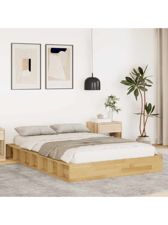 Sängynrunko ilman patjaa 120x200 cm massiivipuutammea