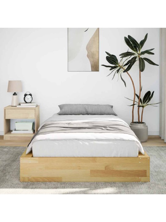 Sängynrunko ilman patjaa 75x190 cm massiivipuutammea