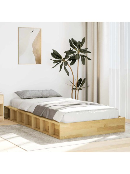 Sängynrunko ilman patjaa 75x190 cm massiivipuutammea