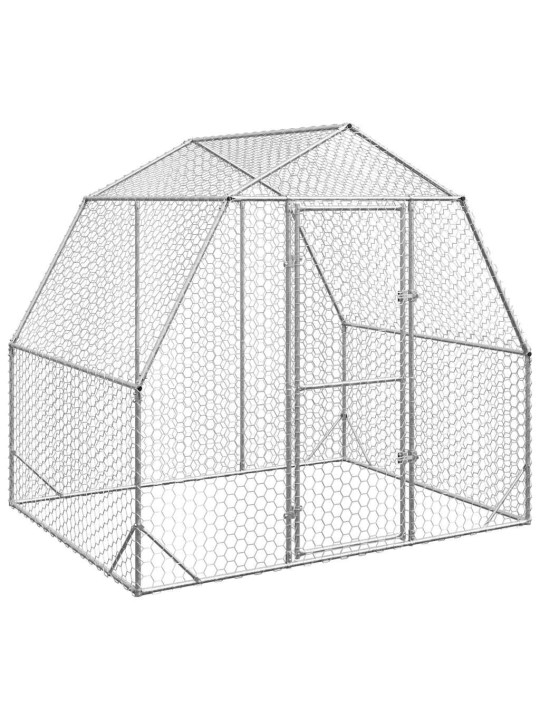 Kanan juoksu 2,5x2x2,25 m galvanoitua terästä