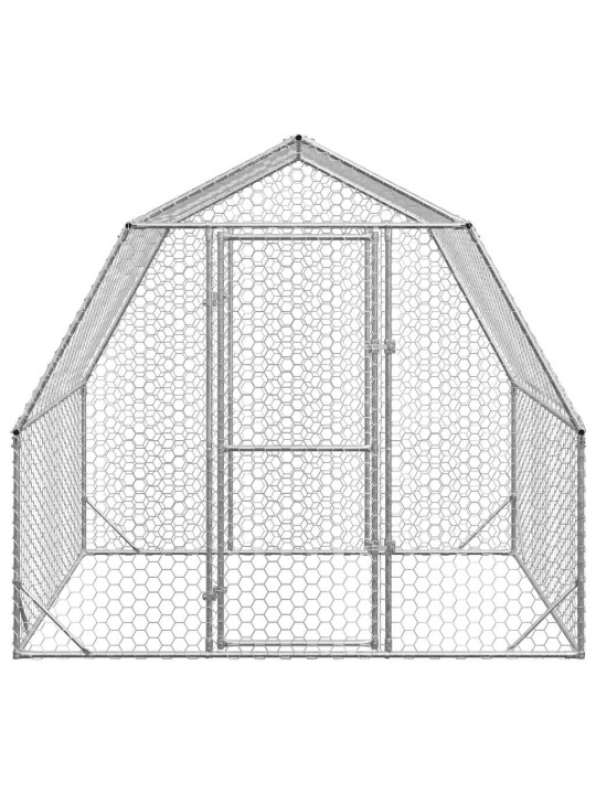 Kanan juoksu 2,5x2x2,25 m galvanoitua terästä