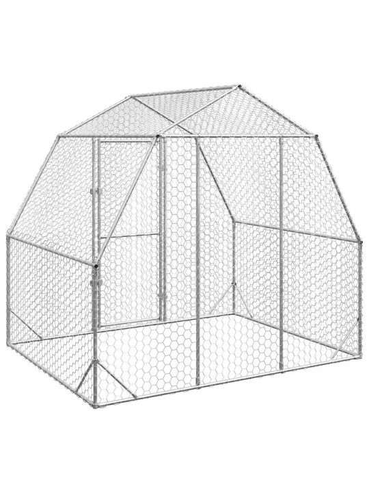 Kanan juoksu 2,5x2x2,25 m galvanoitua terästä