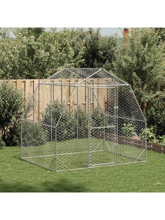 Kanan juoksu 2,5x2x2,25 m galvanoitua terästä