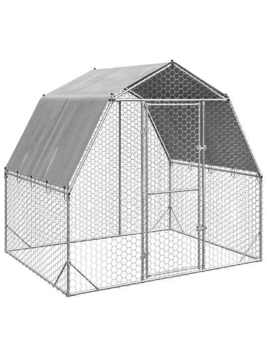 Chicken run katolla 2,5x2x2,25 m galvanoitua terästä