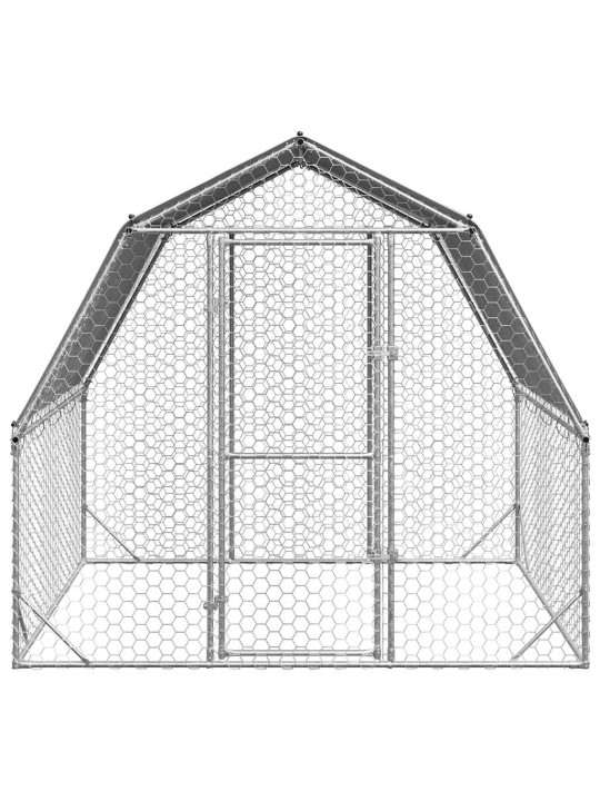 Chicken run katolla 2,5x2x2,25 m galvanoitua terästä