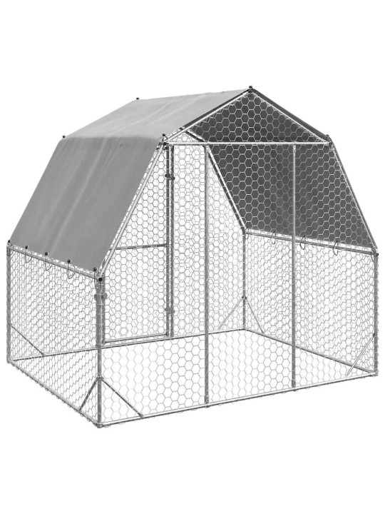 Chicken run katolla 2,5x2x2,25 m galvanoitua terästä