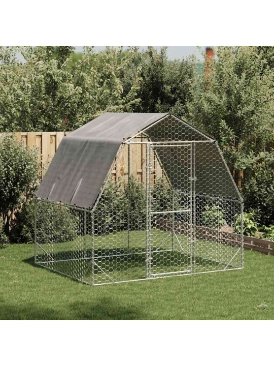 Chicken run katolla 2,5x2x2,25 m galvanoitua terästä