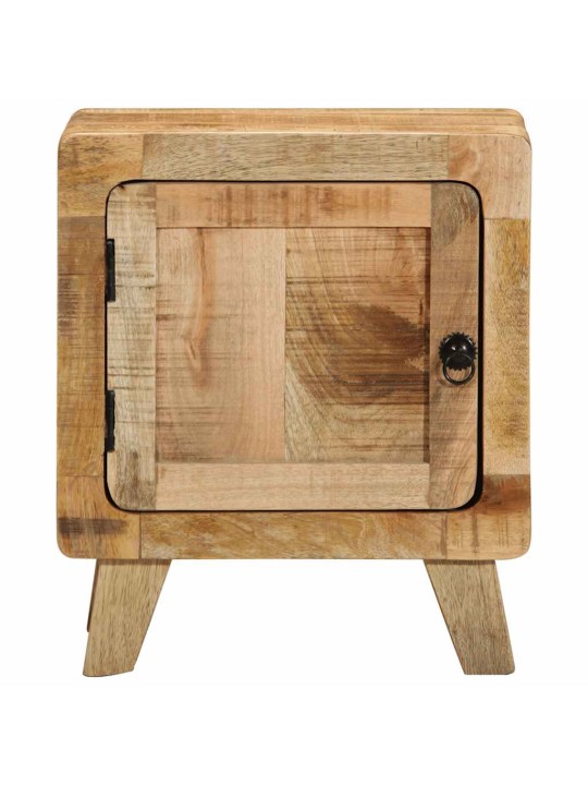 Yöpöytäkaappi 2 kpl 40x32x46 cm massiivipuuta karkea mango