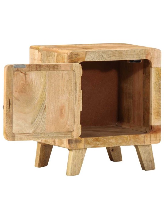 Yöpöytäkaappi 2 kpl 40x32x46 cm massiivipuuta karkea mango