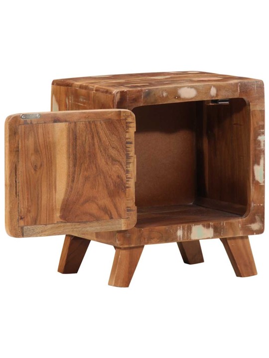 Yöpöytäkaappi 2 kpl 40x32x46 cm massiivipuu kierrätetty