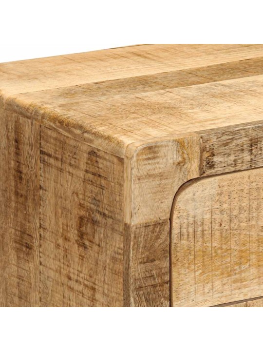 Yöpöytäkaappi 2 kpl 40x32x46 cm massiivipuuta karkea mango
