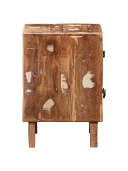 Yöpöytäkaappi 2 kpl 40x32x46 cm massiivipuu kierrätetty