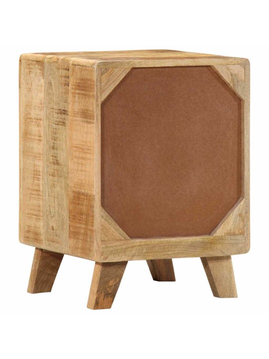Yöpöytäkaappi 2 kpl 37x32x50 cm massiivipuuta karkea mango