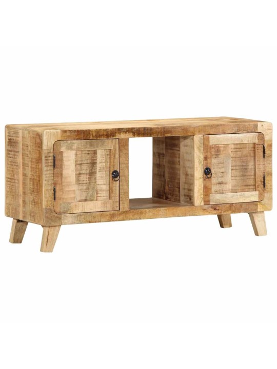 Tv-kaappi 105x46x32 cm massiivipuuta karkea mango