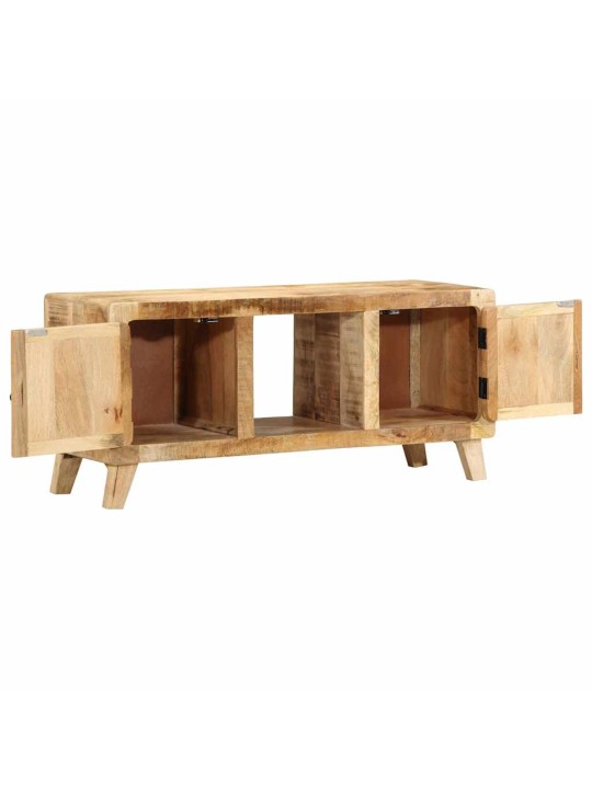 Tv-kaappi 105x46x32 cm massiivipuuta karkea mango