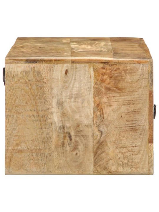 Seinä-tv-kaappi 100x32x25 cm massiivipuuta karkea mango