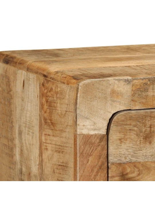 Seinä-tv-kaappi 100x32x25 cm massiivipuuta karkea mango
