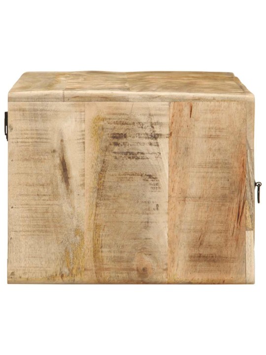 Seinä-tv-kaappi 100x32x25 cm massiivipuuta karkea mango