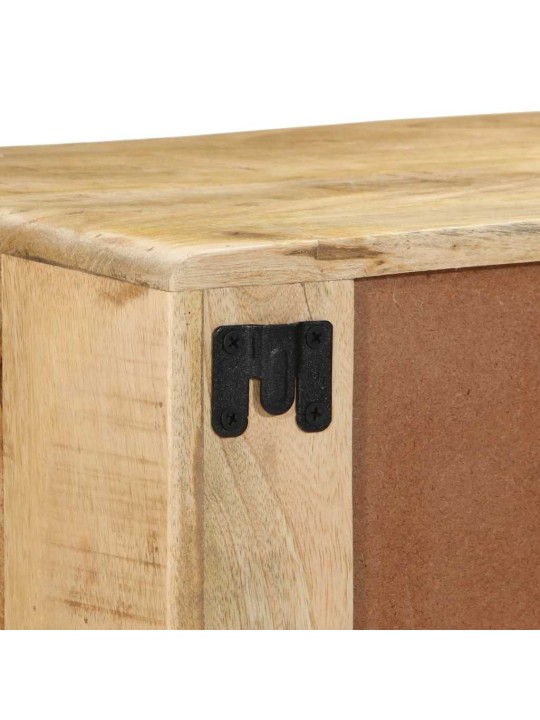 Seinä-tv-kaappi 100x32x25 cm massiivipuuta karkea mango