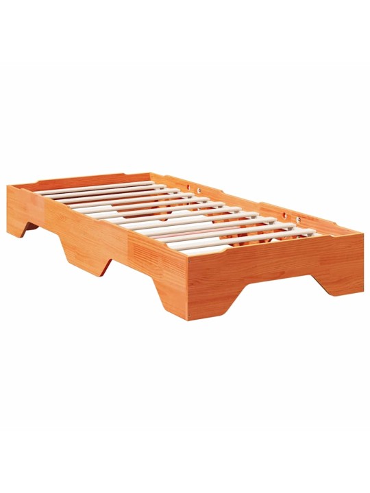 Sängynrunko ei patja pinottava vaha ruskea 80x200cm massiivipuu