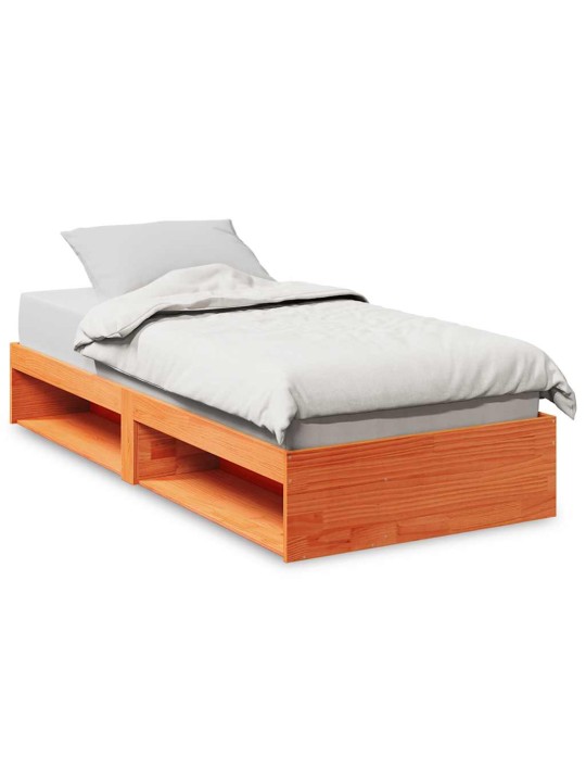 Päiväsänky ilman patjaa wax ruskea 100x200 cm massiivipuu mänty