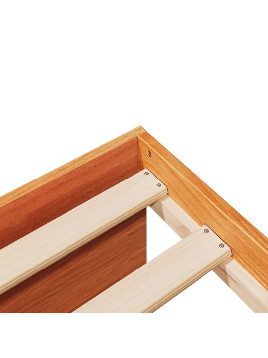 Päiväsänky ilman patjaa wax ruskea 100x200 cm massiivipuu mänty