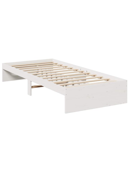 Päiväsänky ilman patjaa valkoinen 75x190 cm massiivipuumänty