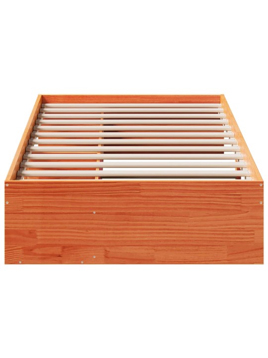 Päiväsänky ilman patjaa wax ruskea 75x190 cm massiivipuu mänty
