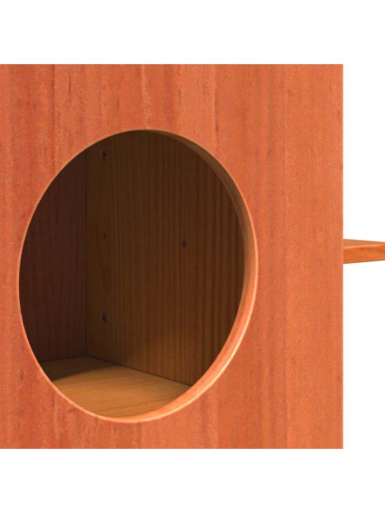 Cat house wax ruskea 51x35x30 cm massiivipuumänty