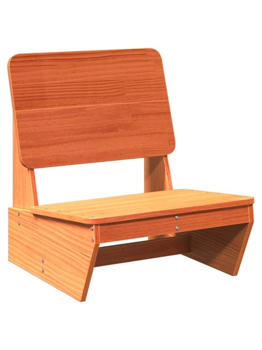 Puutarhatuolit 2 kpl vahanruskea 60x64x70,5cm massiivipuu mänty