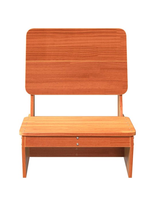 Puutarhatuolit 2 kpl vahanruskea 60x64x70,5cm massiivipuu mänty