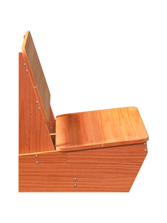 Puutarhatuolit 2 kpl vahanruskea 60x64x70,5cm massiivipuu mänty