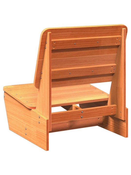 Puutarhatuolit 2 kpl vahanruskea 60x64x70,5cm massiivipuu mänty