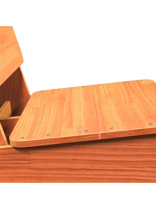 Puutarhatuolit 2 kpl vahanruskea 60x64x70,5cm massiivipuu mänty
