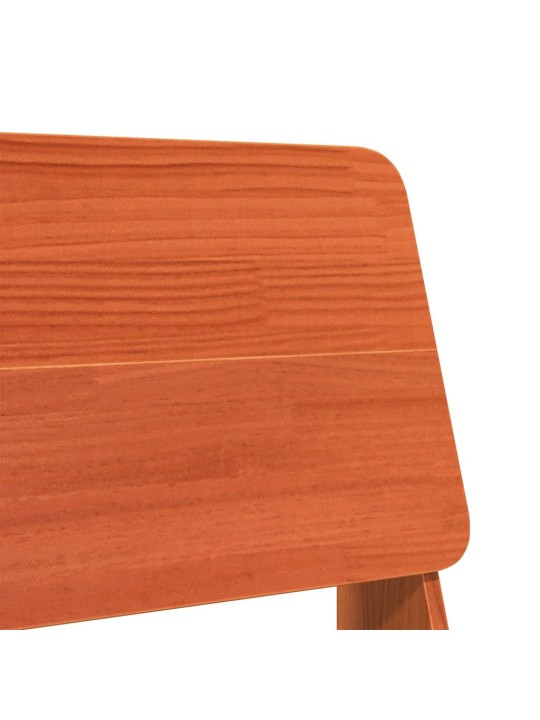 Puutarhatuolit 2 kpl vahanruskea 60x64x70,5cm massiivipuu mänty