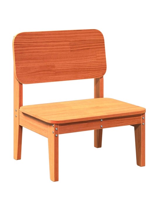 Puutarhatuolit 2 kpl wax ruskea 60x52,5x72 cm massiivipuu mänty