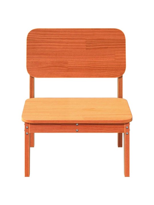 Puutarhatuolit 2 kpl wax ruskea 60x52,5x72 cm massiivipuu mänty