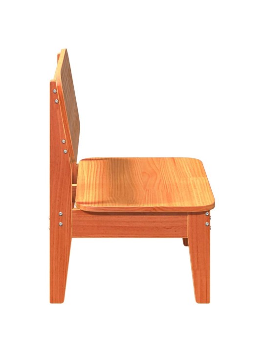Puutarhatuolit 2 kpl wax ruskea 60x52,5x72 cm massiivipuu mänty