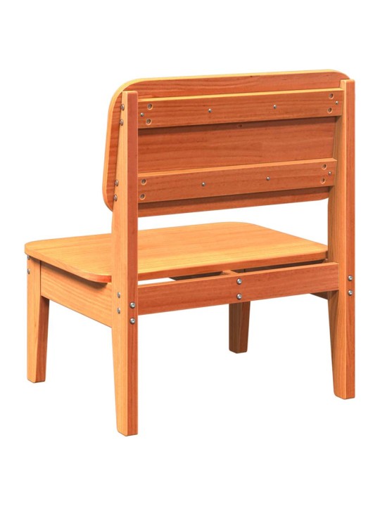 Puutarhatuolit 2 kpl wax ruskea 60x52,5x72 cm massiivipuu mänty