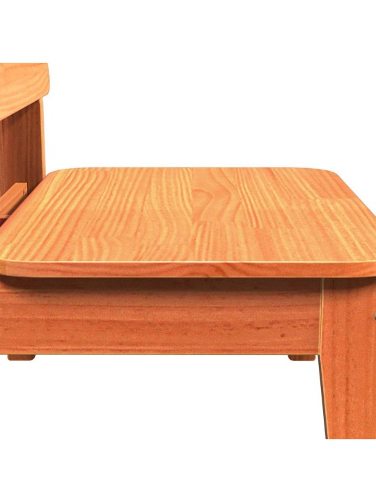 Puutarhatuolit 2 kpl wax ruskea 60x52,5x72 cm massiivipuu mänty
