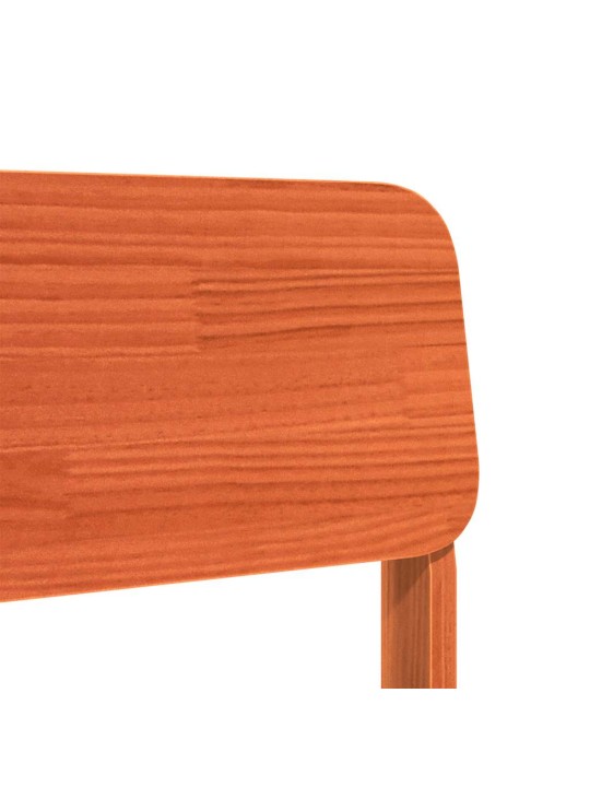 Puutarhatuolit 2 kpl wax ruskea 60x52,5x72 cm massiivipuu mänty