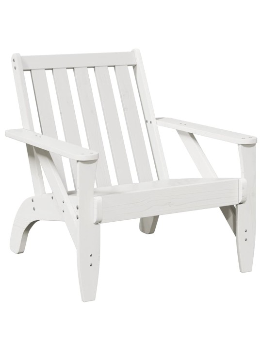 Puutarha adirondack tuoli valkoinen 75x77x77 cm