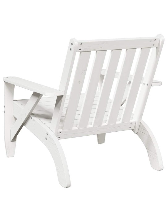 Puutarha adirondack tuoli valkoinen 75x77x77 cm