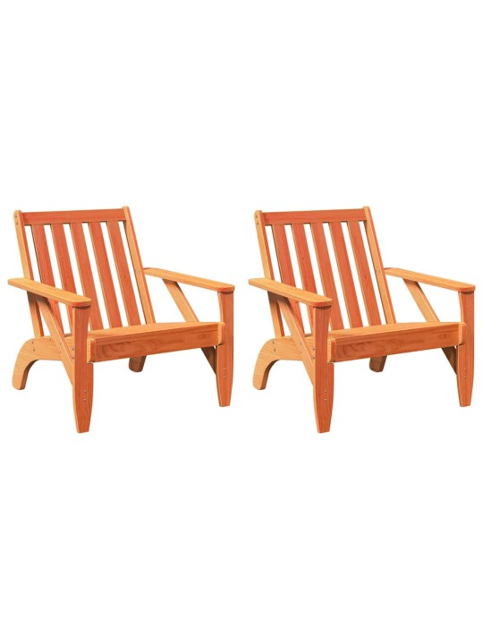 Puutarha adirondack tuolit 2 kpl vaha ruskea 75x77x77 cm