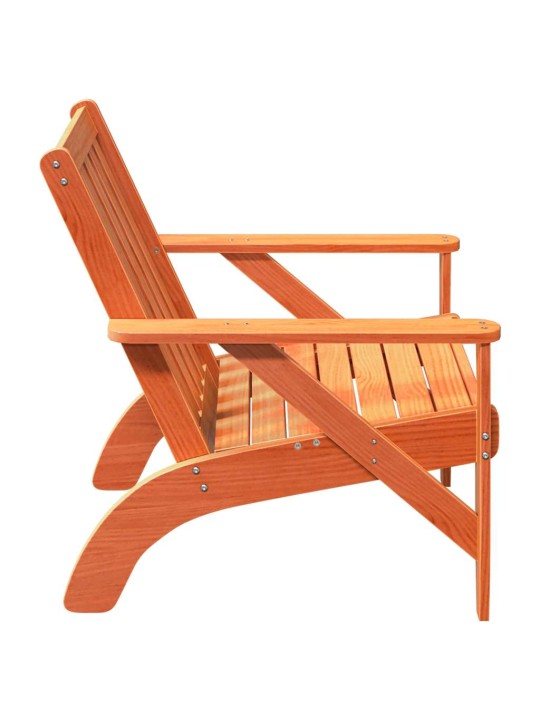 Puutarha adirondack tuolit 2 kpl vaha ruskea 75x77x77 cm