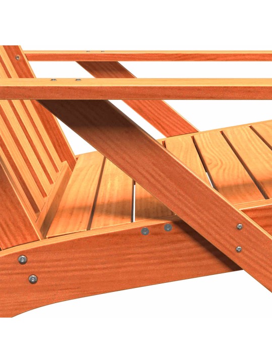 Puutarha adirondack tuolit 2 kpl vaha ruskea 75x77x77 cm