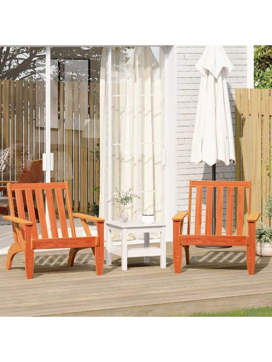 Puutarha adirondack tuolit 2 kpl vaha ruskea 75x77x77 cm