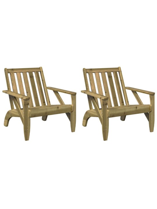 Puutarha adirondack tuolit 2kpl 75x77x77cm kyllästetty puumänty